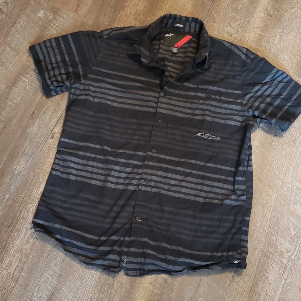 Mens dress shirt. Black and grey